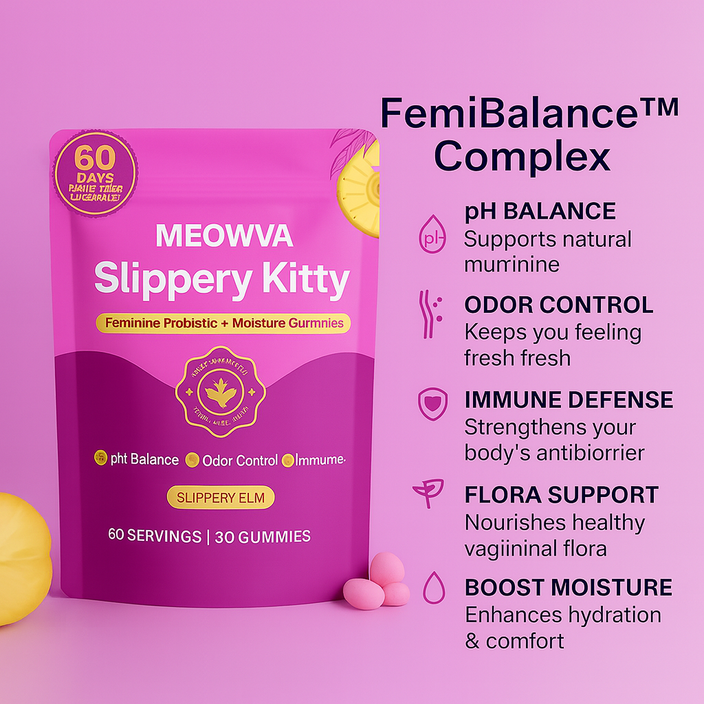 Meowva Feminine Probiotic + Moisture Gummies